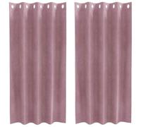 vidaXL Blackout Curtains 2 pcs Dark Pink 140 x 175 cm Velvet | Blocks most light for a comfy vibe, Unique designs that jazz up your decor, Soft fabric adds a touch of class