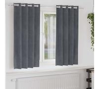 vidaXL Blackout Curtains 2 pcs Light Grey 140 x 175 cm Velvet