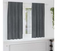 vidaXL Blackout Curtains 2 pcs Light Grey 140 x 175 cm Velvet
