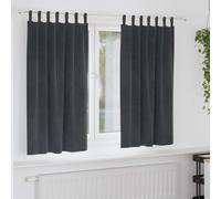vidaXL Blackout Curtains 2 pcs Light Grey 140 x 175 cm Velvet
