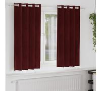 vidaXL Blackout Curtains 2 pcs Wine Red 140 x 175 cm Velvet