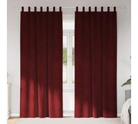 vidaXL Blackout Curtains 2 pcs Wine Red 140 x 260 cm Velvet