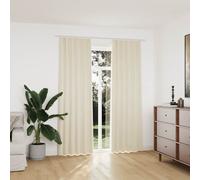 vidaXL Blackout Curtains 2 pcs with Hooks Velvet Cream 140x225 cm