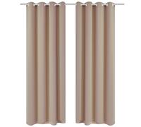 vidaXL Blackout Curtains 2 pcs with Metal Eyelets 135x175 cm Cream