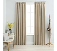 2x Blackout Curtains with Hooks Drapery Blind Multi Colours Multi Sizes vidaXL