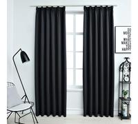 2x Blackout Curtains with Hooks Drapery Blind Multi Colours Multi Sizes vidaXL