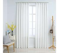 vidaXL Blackout Curtains with Hooks 2 pcs Off White 140x245 cm NEW