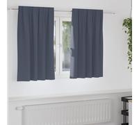 vidaXL Blackout Curtains with Rings 2 pcs Anthracite 140 x 140 cm