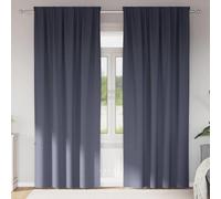vidaXL Blackout Curtains with Rings 2 pcs Anthracite 260 x 140 cm