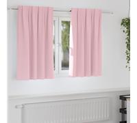 vidaXL Blackout Curtains with Rings 2 pcs Baby Pink 140 x 140 cm