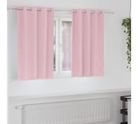 vidaXL Blackout Curtains with Rings 2 pcs Baby Pink 140 x 140 cm