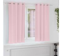 vidaXL Blackout Curtains with Rings 2 pcs Baby Pink 175 x 140 cm