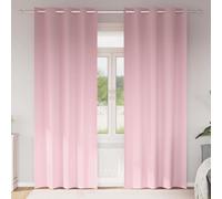 vidaXL Blackout Curtains with Rings 2 pcs Baby Pink 245 x 140 cm