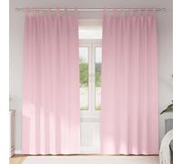 vidaXL Blackout Curtains with Rings 2 pcs Baby Pink 245 x 140 cm