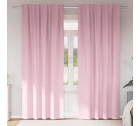 vidaXL Blackout Curtains with Rings 2 pcs Baby Pink 260 x 140 cm