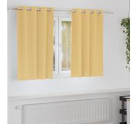 vidaXL Blackout Curtains with Rings 2 pcs Beige 140 x 140 cm Polyester