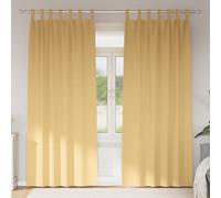 vidaXL Blackout Curtains with Rings 2 pcs Beige 225 x 140 cm Polyester