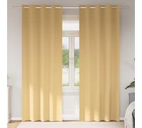 vidaXL Blackout Curtains with Rings 2 pcs Beige 245 x 140 cm Polyester