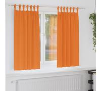vidaXL Blackout Curtains with Rings 2 pcs Bright Orange 175 x 140 cm