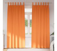 vidaXL Blackout Curtains with Rings 2 pcs Bright Orange 225 x 140 cm