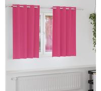 vidaXL Blackout Curtains with Rings 2 pcs Bright Pink 140 x 140 cm