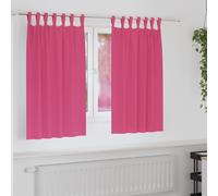 vidaXL Blackout Curtains with Rings 2 pcs Bright Pink 140 x 140 cm