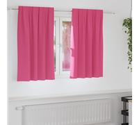 vidaXL Blackout Curtains with Rings 2 pcs Bright Pink 140 x 140 cm