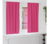 vidaXL Blackout Curtains with Rings 2 pcs Bright Pink 175 x 140 cm