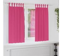 vidaXL Blackout Curtains with Rings 2 pcs Bright Pink 175 x 140 cm