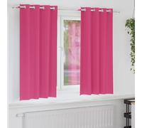 vidaXL Blackout Curtains with Rings 2 pcs Bright Pink 175 x 140 cm