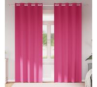 vidaXL Blackout Curtains with Rings 2 pcs Bright Pink 225 x 140 cm