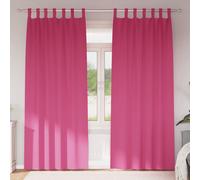 vidaXL Blackout Curtains with Rings 2 pcs Bright Pink 225 x 140 cm
