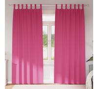 vidaXL Blackout Curtains with Rings 2 pcs Bright Pink 260 x 140 cm