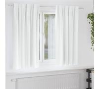 vidaXL Blackout Curtains with Rings 2 pcs Bright White 175 x 140 cm