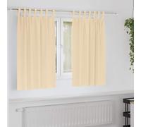 vidaXL Blackout Curtains with Rings 2 pcs Cream 140 x 140 cm Polyester