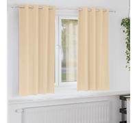 vidaXL Blackout Curtains with Rings 2 pcs Cream 175 x 140 cm Polyester