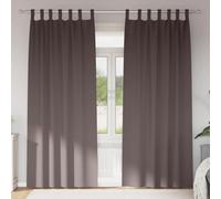 vidaXL Blackout Curtains with Rings 2 pcs Dark Brown 245 x 140 cm