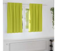vidaXL Blackout Curtains with Rings 2 pcs Green 140 x 140 cm Polyester