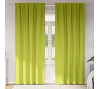 vidaXL Blackout Curtains with Rings 2 pcs Green 245 x 140 cm Polyester