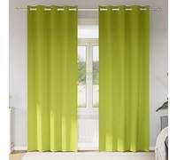 vidaXL Blackout Curtains with Rings 2 pcs Green 245 x 140 cm Polyester