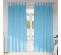 vidaXL Blackout Curtains with Rings 2 pcs Light Blue 225 x 140 cm