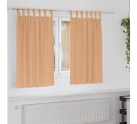vidaXL Blackout Curtains with Rings 2 pcs Light Brown 140 x 140 cm