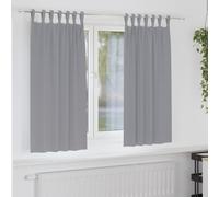 vidaXL Blackout Curtains with Rings 2 pcs Light Grey 175 x 140 cm
