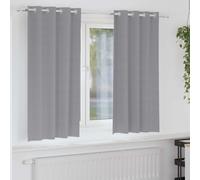vidaXL Blackout Curtains with Rings 2 pcs Light Grey 175 x 140 cm