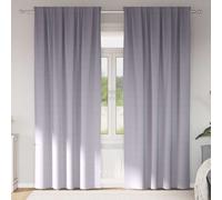 vidaXL Blackout Curtains with Rings 2 pcs Metal Grey 260 x 140 cm