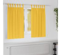 vidaXL Blackout Curtains with Rings 2 pcs Mustard Yellow 140 x 140 cm