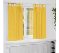 vidaXL Blackout Curtains with Rings 2 pcs Mustard Yellow 175 x 140 cm