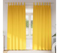 vidaXL Blackout Curtains with Rings 2 pcs Mustard Yellow 225 x 140 cm