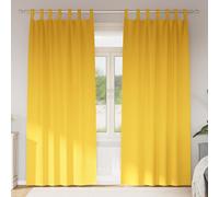 vidaXL Blackout Curtains with Rings 2 pcs Mustard Yellow 245 x 140 cm