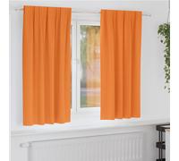 vidaXL Blackout Curtains with Rings 2 pcs Orange 175 x 140 cm